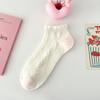 5Pairs Stripe Heart Short Socks Ruffle Tube Socks Women Cute Sweet Ankle Socks  Girl