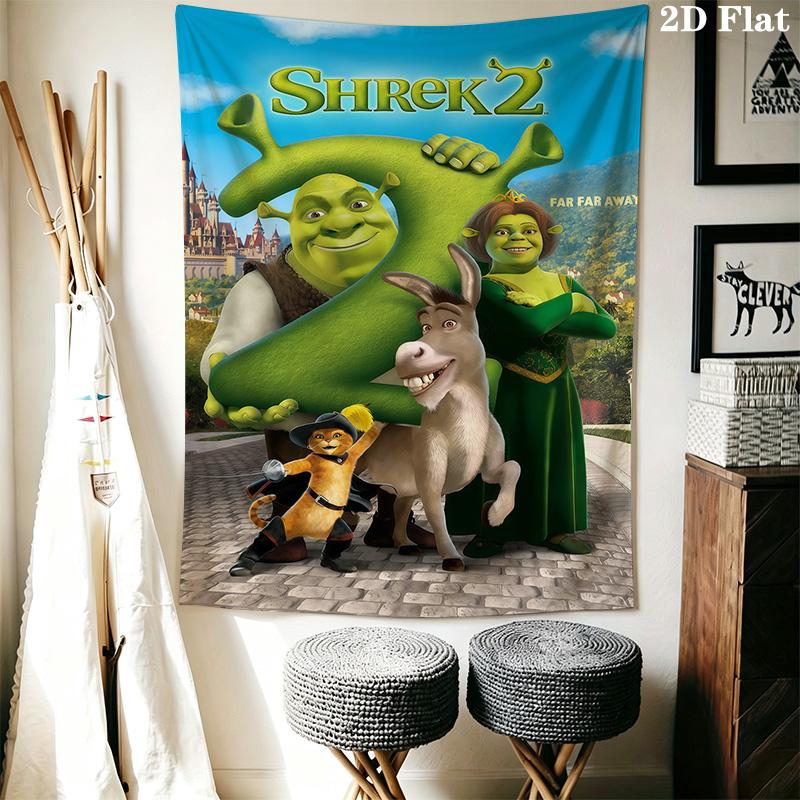 Shrek Ultimate Fantasy Adventure Tapestry Fashion Print Wallmounted Christmas Gift Atmospheric Background Cloth Homestay Soft Decoration Tapestry