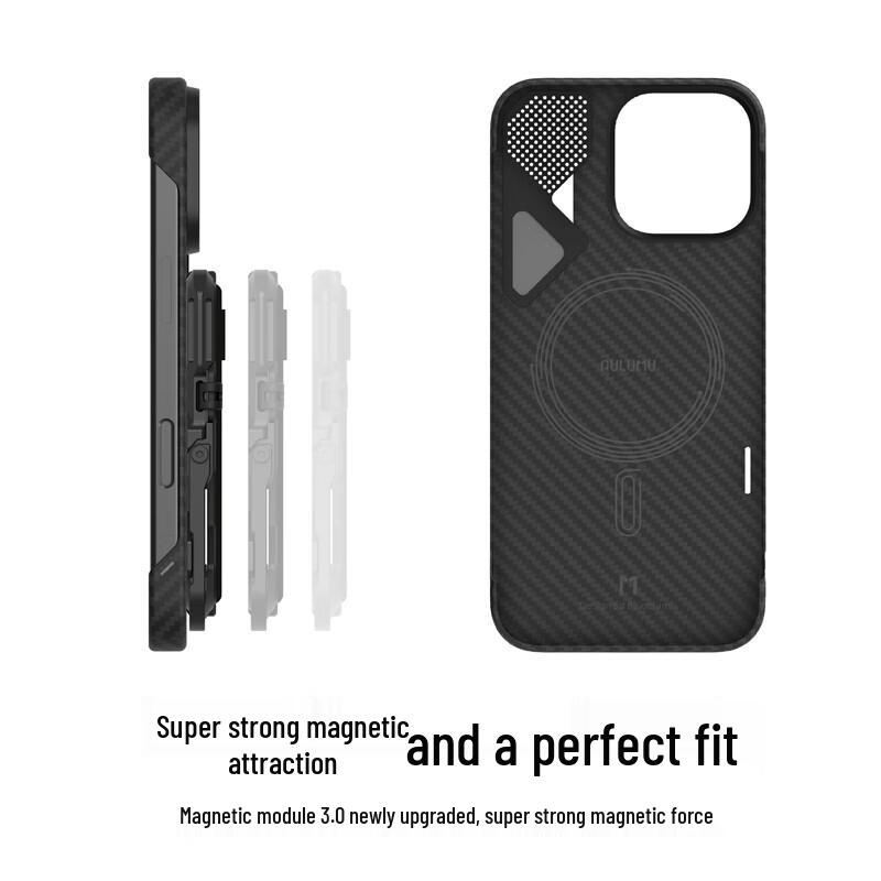 Керамический чехол AULUMU A16 из арамидного волокна с MagSafe для iPhone 16 Pro Max