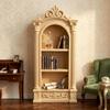 Collectible Display Shelf Miniature for Dollhouses Rooms, Roman Style Resin Bookcase with 3 Level Storage for Tiny Books and Layout Accent Use