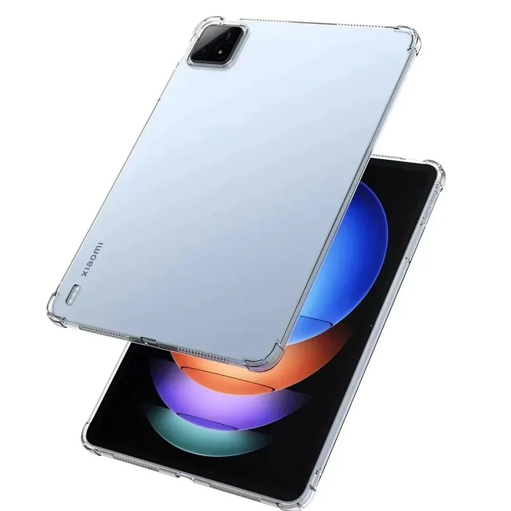 Прозрачный чехол для Xiaomi Pad 6S Pro 12.4 2024 Противоударный чехол TPU Airbag Силиконовый чехол Funda для Xiaomi Pad 6S Pro 12.4 дюймов 2024