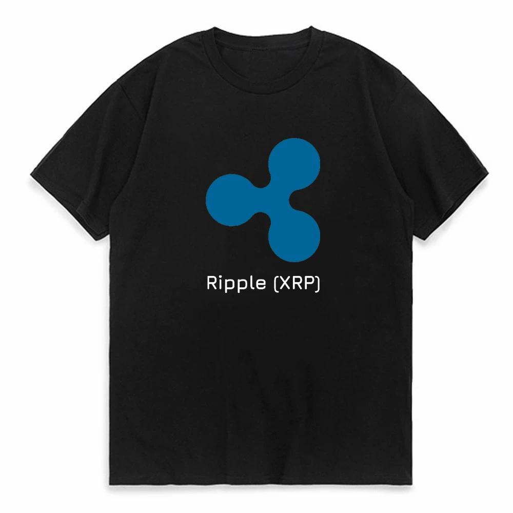 Cryptocurrency Ripple Xrp T Shirt Unisex Casual Tees Cotton Short Sleeve Cool Tops TShirt Print Graphic Bitcoin Crypto Tee Top