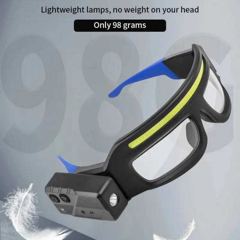 Индукционный налобный фонарь COB Водонепроницаемый светодиодный налобный фонарь Прожектор USB Перезаряжаемый налобный фонарь 5 режимов освещения для кемпинга, чрезвычайных ситуаций