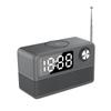 Retro LED Clock Bluetooth Speaker with 15W Wireless Charging for Hotels
