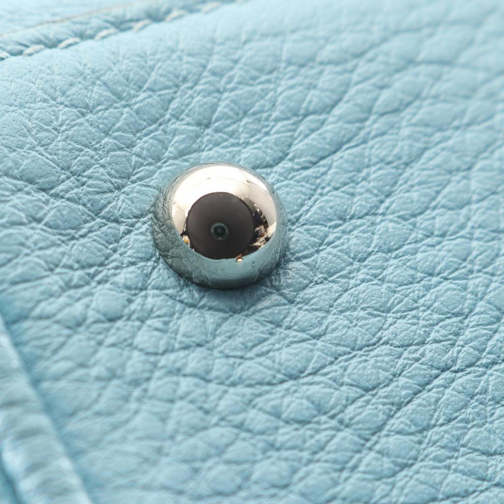 Used LOEWE Heritage Tote Bag leather Blue Used Women
