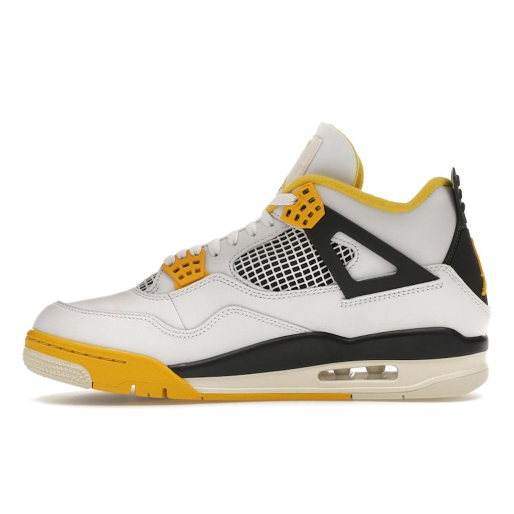Air Jordan 4 Retro Vivid Sulphur Женские кроссовки Белый кокосово-молочный антрацит AQ9129-101