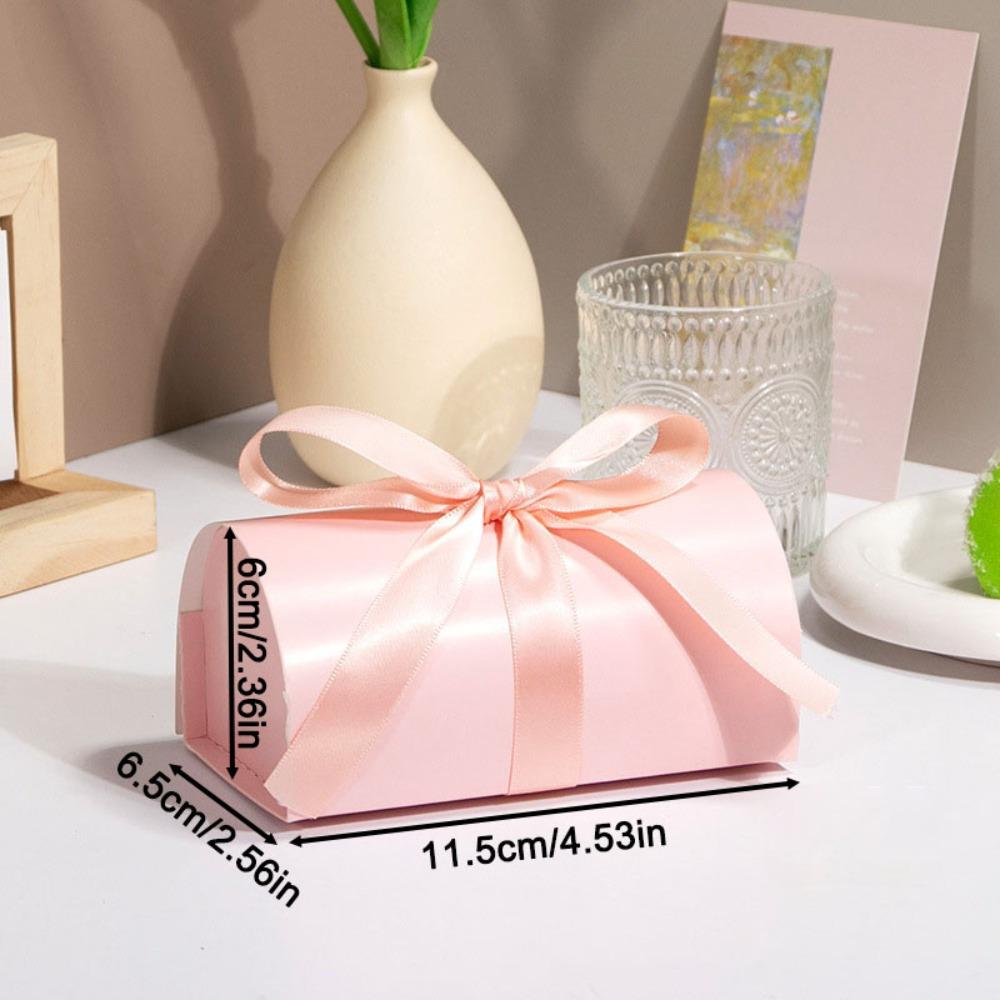 20 шт. Бумажные подарочные коробки с лентой Полукруглые подарочные коробки Коробка для упаковки подарков Складная подарочная коробка для мыла Изделия ручной работы Украшение Подарочная упаковочная коробка