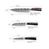 Japanese Chef Knife Set 3pcs Damascus Steel Pattern Kitchen Knives Sets Cleaver Paring Santoku Slicing Utility Knife