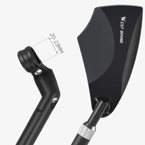 Велосипедное зеркало заднего вида, вращающееся на 360 градусов, с регулируемыми углами, выдвижной ручкой, легко устанавливается, широкий обзор, более четкое зрение, крепление на руль