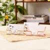Creative Card Holder Desk Bracket Cards Organizer Office Display Holders Creative Hollow Metal Household Office Storage Supplies