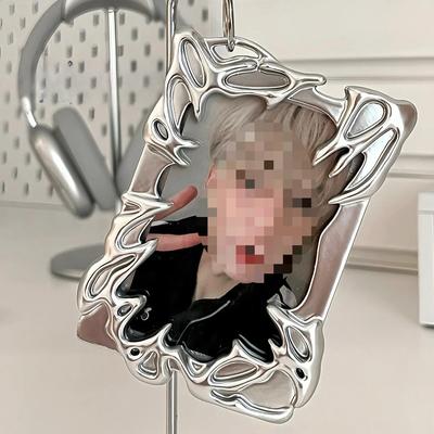 Корейский INS Advanced Sense Silver Electroplate держатель удостоверения личности специальной формы Kpop 3-дюймовый чехол для фотокарты подвеска для девушки