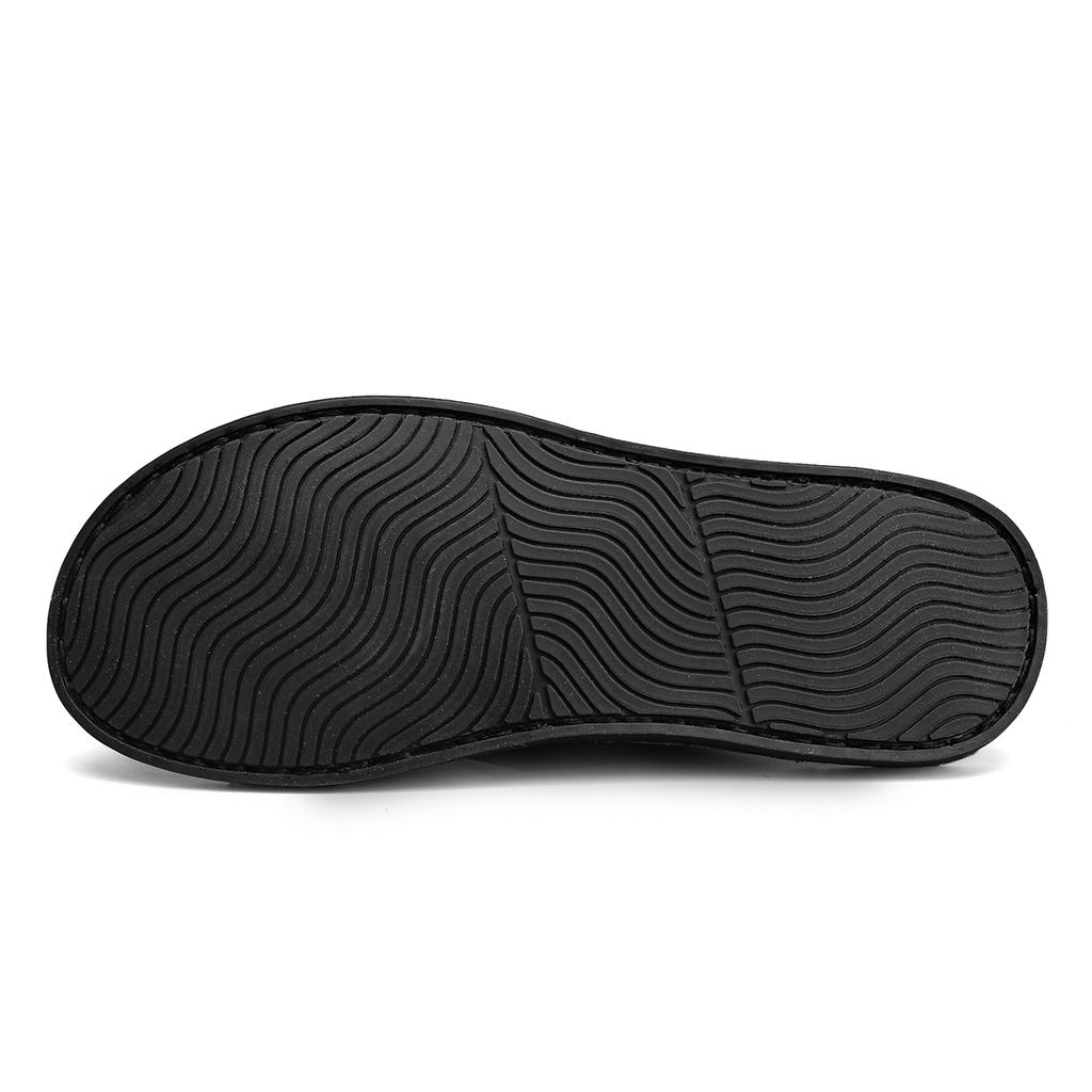 Summer Men High Quality Comfortable Non Slip Leather Slippers Casual Simple Open Toe Mules Sandals for Outdoor Walking Beach Home Daily Use