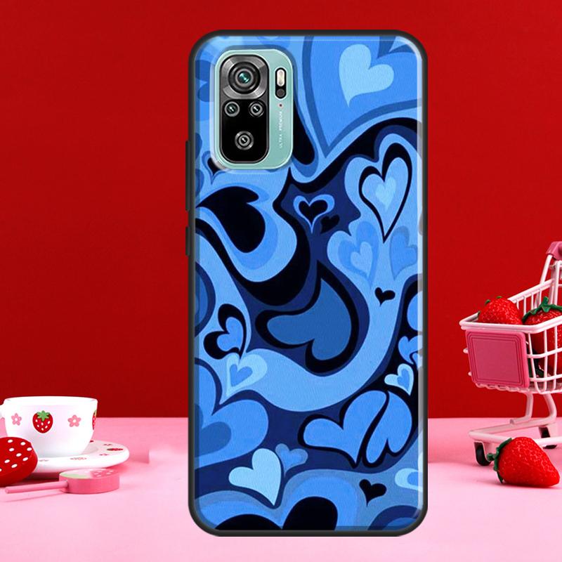 Коричневый Фиолетовые Сердца С Вихревым Узором Чехол Для Xiaomi Redmi Note 11 Pro Note 10 9 8 Pro 11S 9S 10S Чехол Для Redmi 10 9 9A 9C 9T