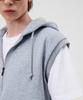 Худи на молнии без рукавов Topboy Basic Standard, двустороннее, серое