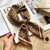 New retro plaid imitation silk small silk scarf women's high-end professional scarf shirt decorative headband tied bag silk scarf