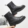 Fashion Big Size 42 Platform Ankle Boots For Women Fashion Slip On Thick Bottom Short Boots Autumn Winter Ladies Elegant Mordern Booties