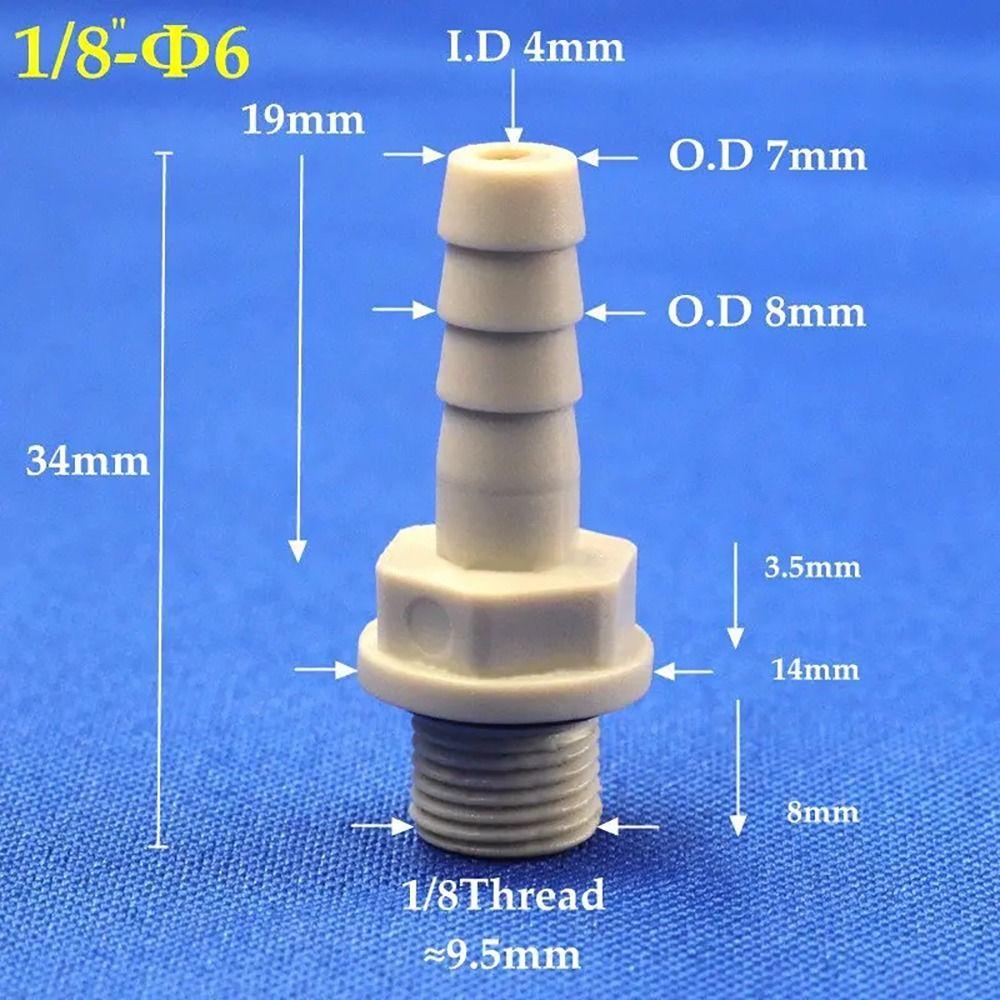 1 шт. 1/4" 1/8" BSP наружная резьба пластиковый фитинг для шланга 6/8/10/12 мм штуцерный хвостовик соединитель садовый ирригационный аксессуар