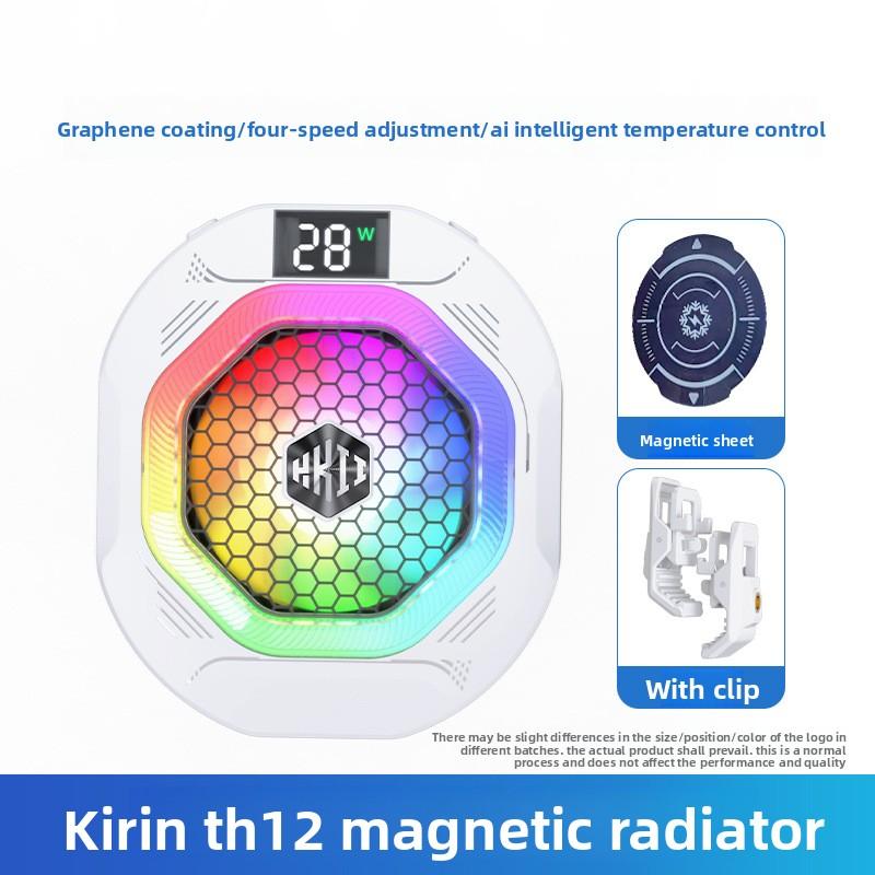 New Kirin II TH12 Magnetic Semiconductor Phone Cooler with AI Temp Control, Freezes to Ice for Live Streaming