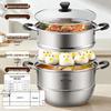 MAXCOOK MCZ1536 34cm 304 Stainless Steel Steamer Pot
