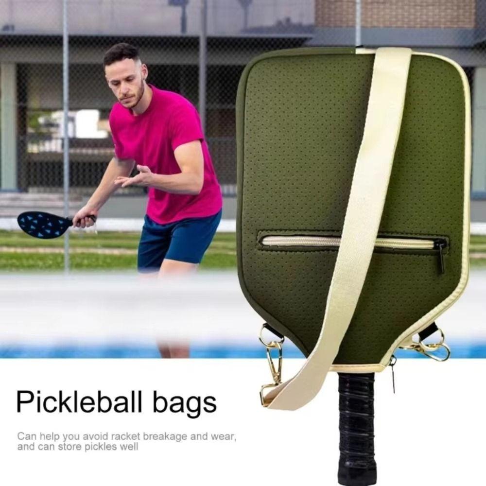 Zipper Closure Pickleball Paddle Cover Waterproof Pickleball Racket Bag Unisex