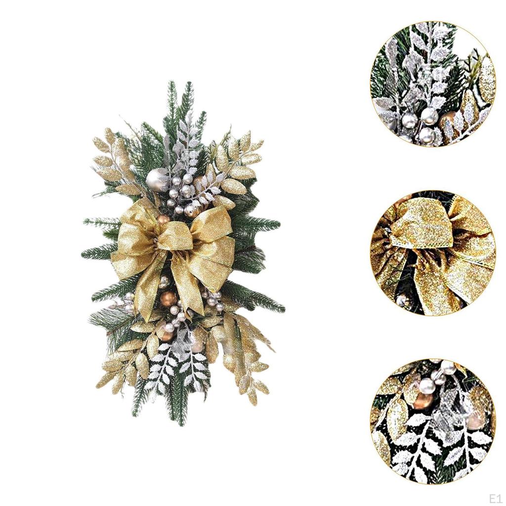 Рождественский венок Рождественский лестничный сваг Искусственная гирлянда Подвесное украшение для перил Офис