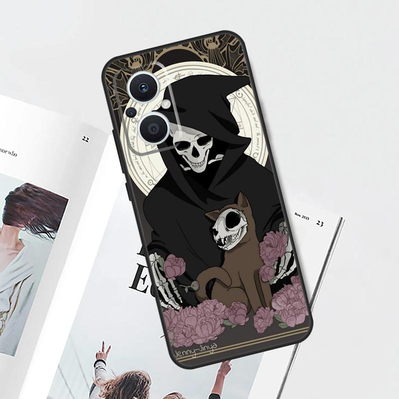Reaper Skull Skeleton Case For OPPO Reno 15 Pro 15F 11 12 13 14 F 10 Pro 8 7 Lite 8T OPPO Find X9 X8 X6 Pro Cover