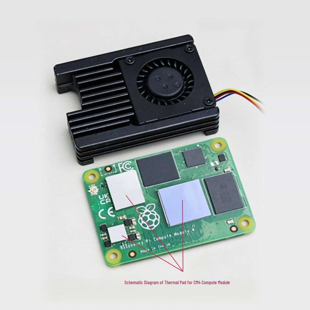 Raspberry Pi CM5/CM4 Heatsink with PWM Fan & Thermal Paste