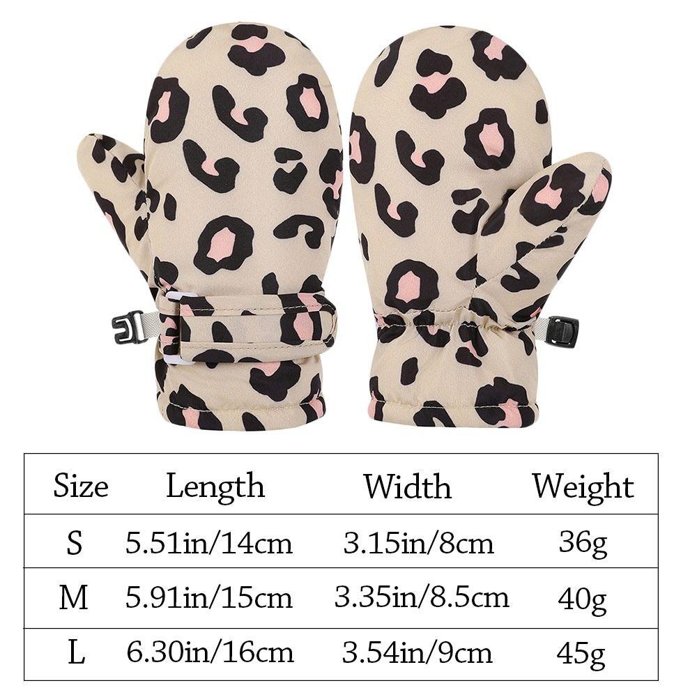 Warm Children Skiing Gloves Windproof Cycling Gloves Cute Mittens for Girls Boys