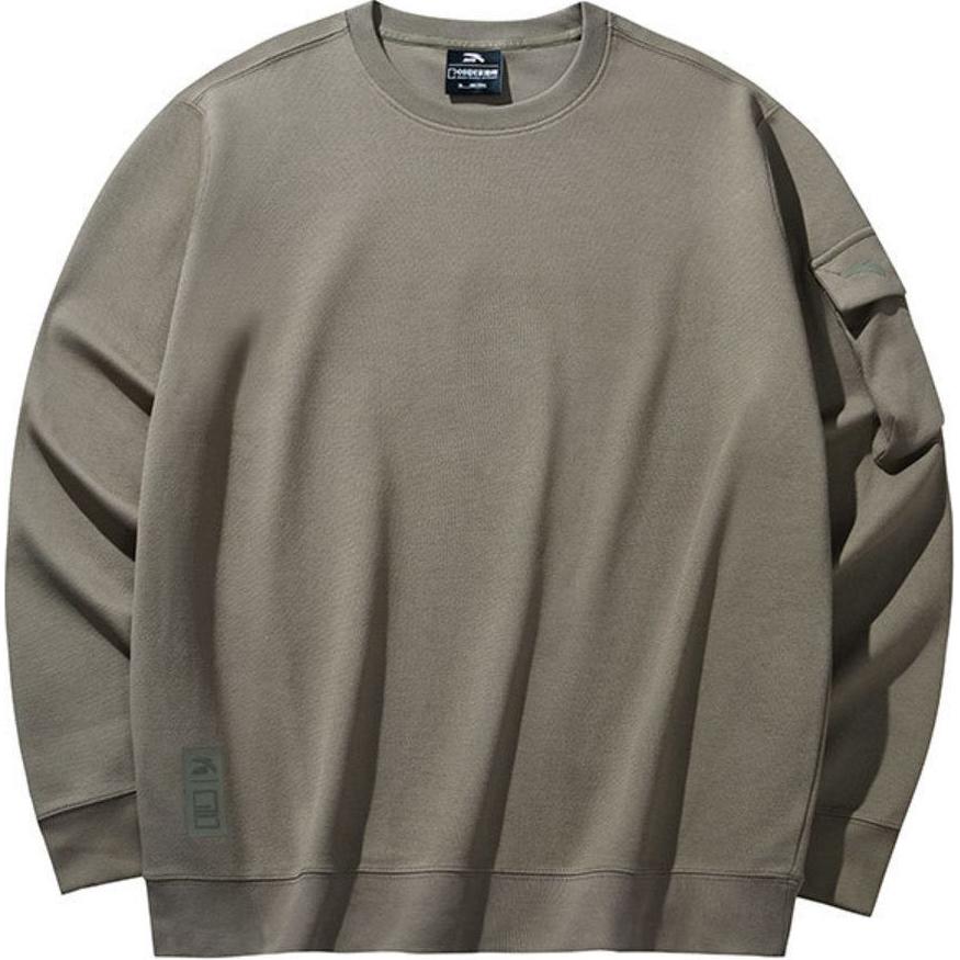 Anta Спортивная толстовка Outdoor Series Casual с круглым вырезом и принтом, мужская толстовка коричневого цвета 152446701-2