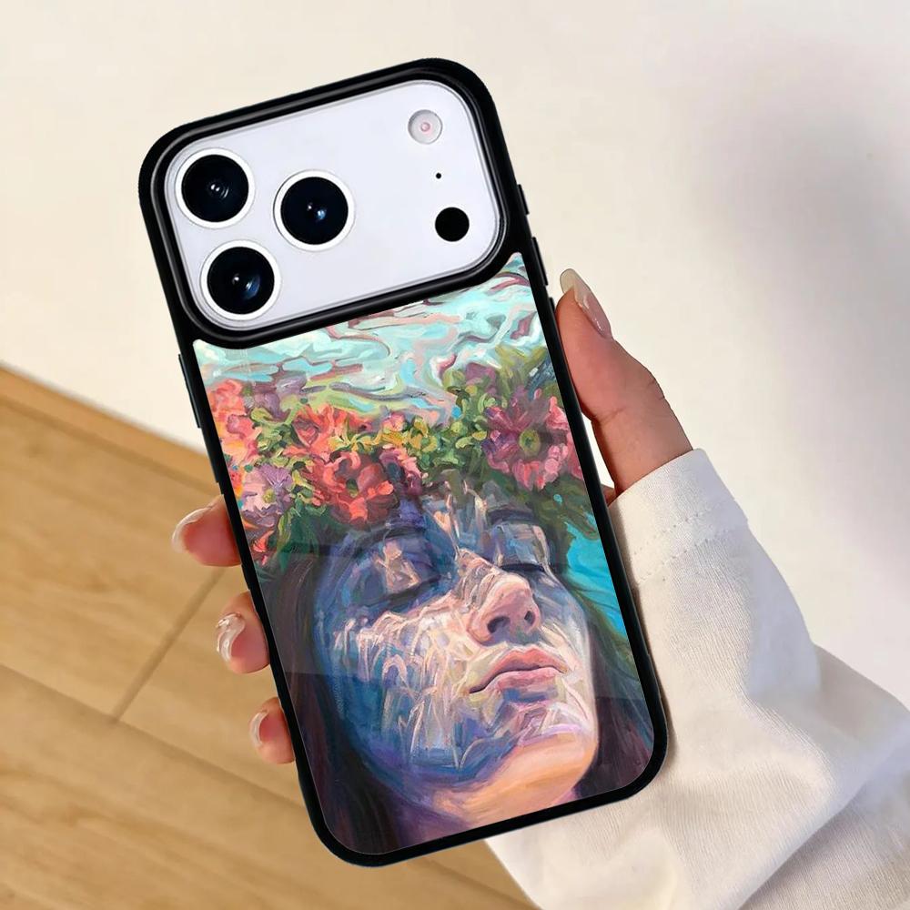 Abstract Art Underwater Boy Girl Mobile Phone Case for IPhone 17 AIR 16pro Max 15 14 13 12 11 Bumper Cover