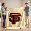 Orange and Black Monogram Pattern Print Blanket Soft and Cozy Perfect for the Living Room Bed Sofa or a Nap,gift