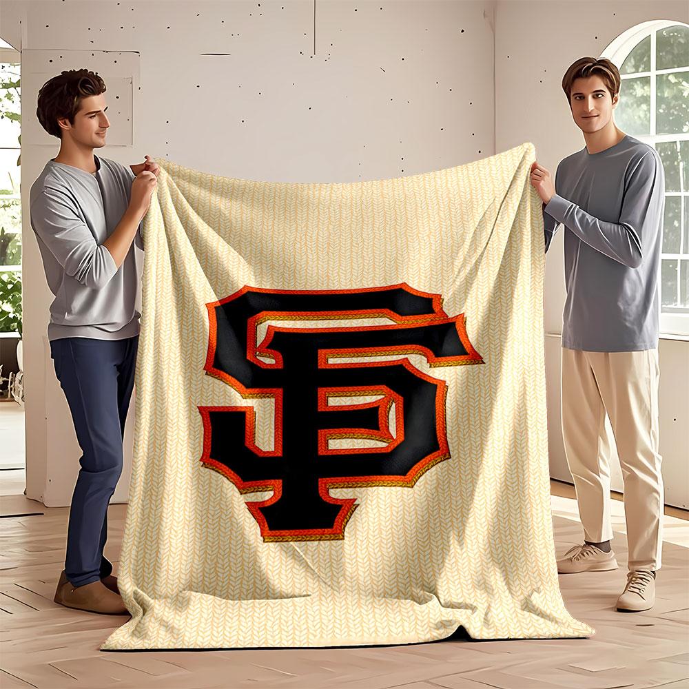 Orange and Black Monogram Pattern print blanket soft and cozy perfect for the living room bed sofa or a nap,gift