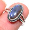 Natural Labradorite Gemstone Handmade 925 Solid Sterling Silver Ring Size 8 U8t36