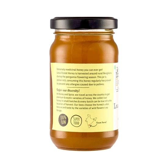 Honey and Spice Local Forest Honey (250g) With No Added Preservatives | 100% Raw and Pure | Unblended and Unpasteurized