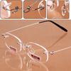Women Men Metal Rimless Reading Glasses Eyeglasses Readers