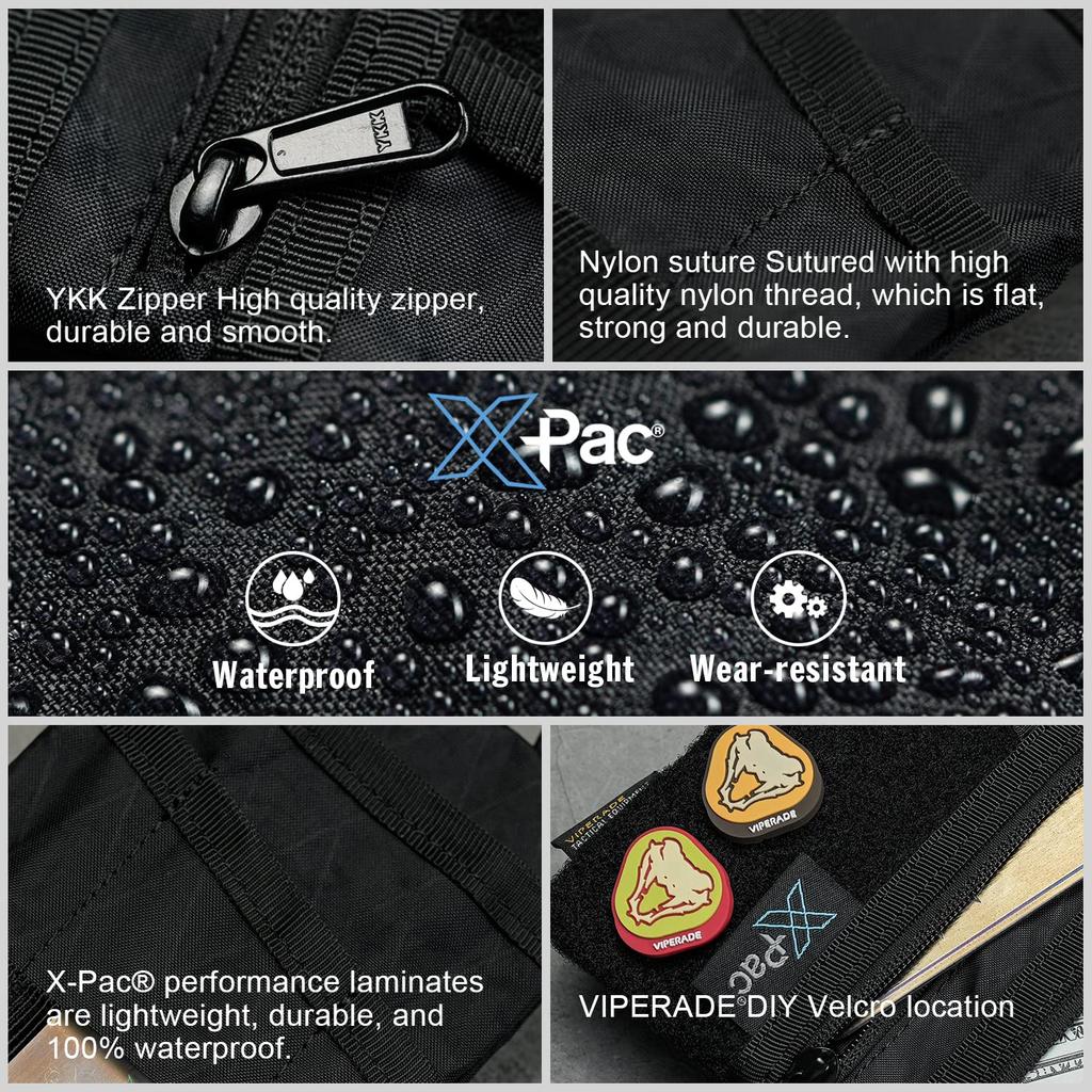 Органайзер для кармана VIPERADE VE16 X-Pac, EDC-подсумок для мужчин, EDC-органайзер для кармана с 7 отделениями, кошелек-подсумок для мультитула, карманный подсумок для