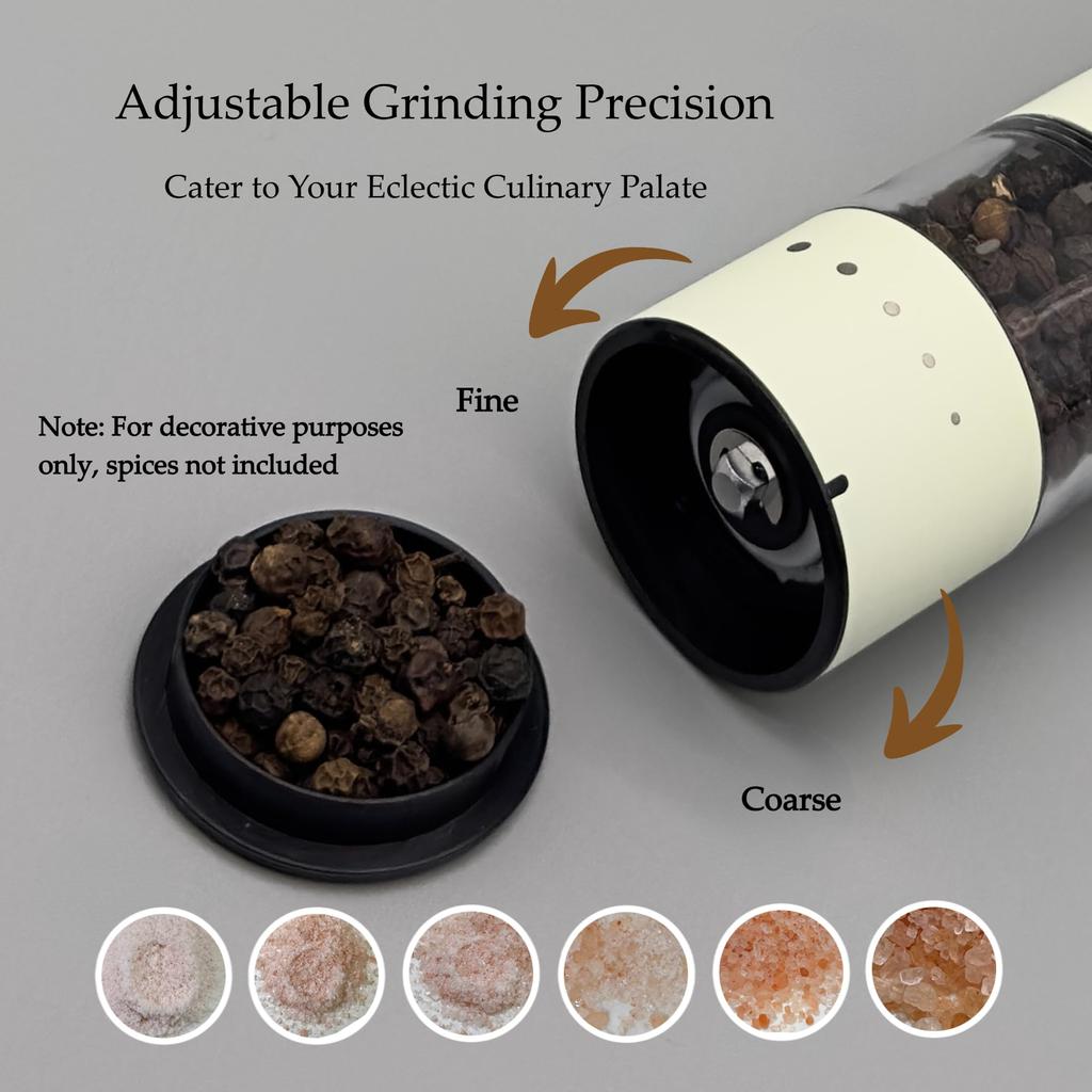 Маленькая электрическая мельница для соли и перца USB автоматическая регулируемая электрическая соль для одной руки для кухни из серого и набора, аккумуляторная, мельница,