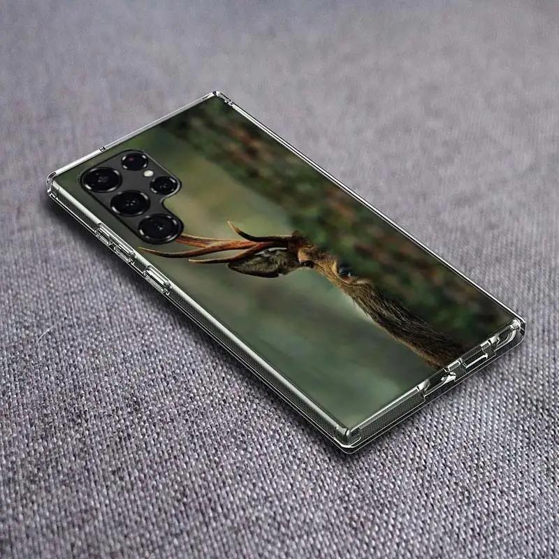 Прозрачный чехол для телефона с камуфляжем для охоты на оленей для Samsung Galaxy S21 Plus S24 S23 S20 FE S22 S26 Ultra S25 Edge TPU Capa Чехлы Покрытие Ударопрочный