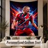 Custom Text Tapestry Erling Haaland Print Wall Tapestry Indoor Living Room Wall Decor