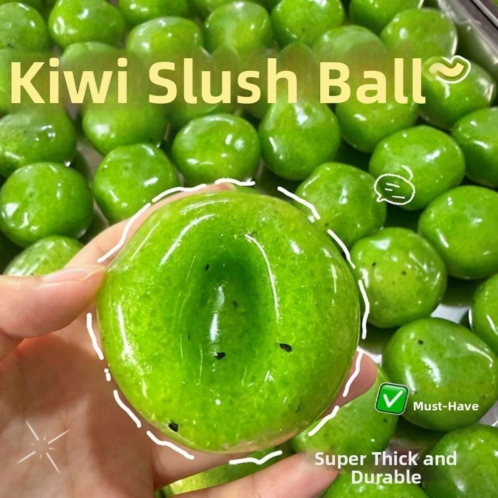 Realistic Simulation Squishy Toy Soft Material Kiwi Fidget Toy Kiwi Smoothie Balls Handmade