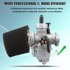 NIBBI PE17mm/19mm/22mm/24mm/26mm/28mm Flange Carburetor With Carb Jets Foam Air Filter Cleaner for Honda Yamaha Scooter Motor
