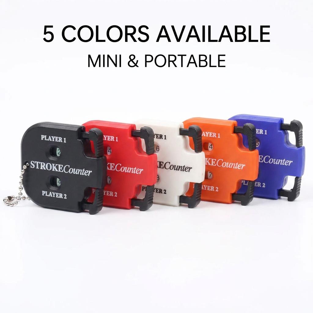 5 Colors Mini Golf Score Shot Stroke Counter Clicker Keychain For Golf Game Scorekeeper Golf Accessory 5