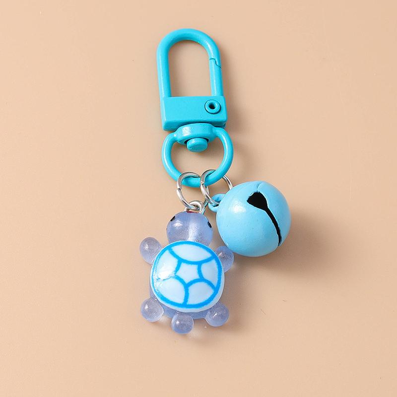 Cute Resin Simulated Tortoise Keychain Cartoon Animal Key Ring Pendant for Women Girl Handbag Decor DIY Kid's Jewelry Gift
