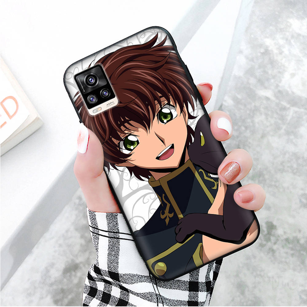 Black Case for Xiaomi Redmi 13C Note 9 iPhone XR 7 8 14 15 11 12 13 X XS Pro Max Samsung A25 S23 S24 FE Ultra Plus Code Geass
