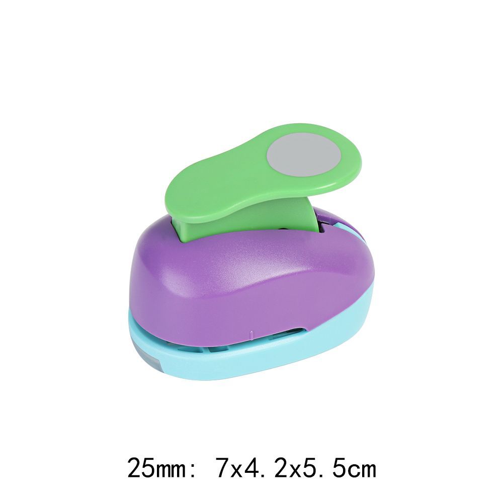 25mm Color Random Cute Handmade DIY Embossing Paper Shaper Cutter Cards Making Round Hole Punch