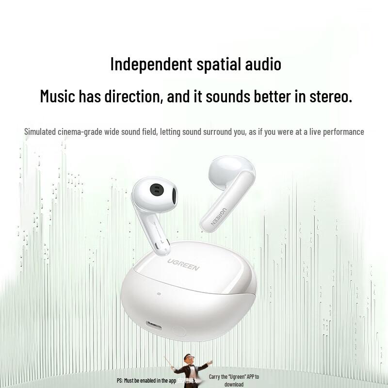 UGREEN HituneH6 Pro ANC Half-in-Ear Bluetooth Earbuds