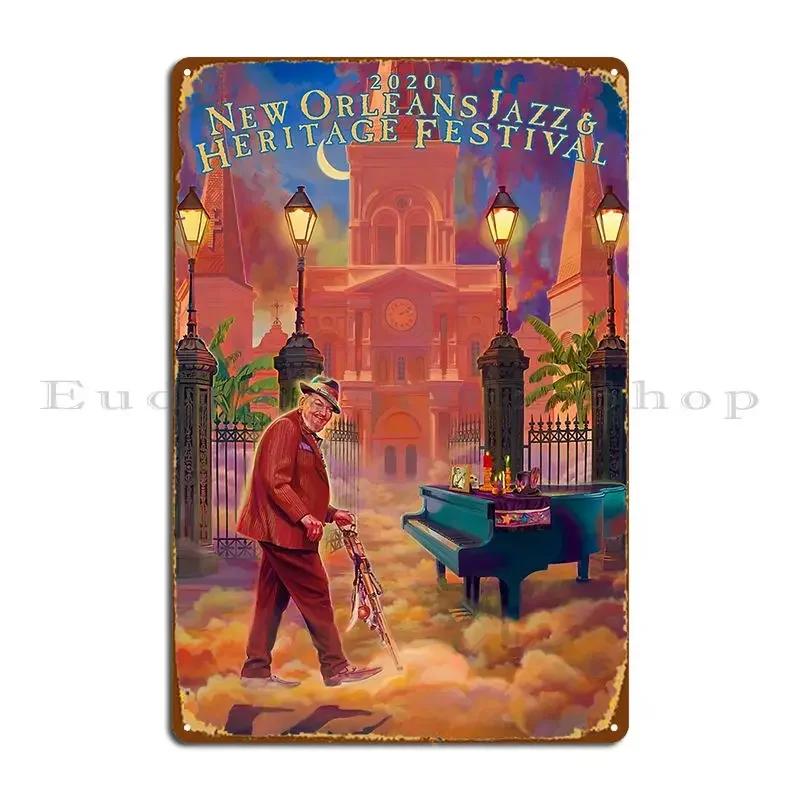 New Orleans Jazz Metal Plaque Poster Printed Wall Pub Wall Create Custom Tin Sign Poster