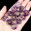 1987-Crystal Stone Twelve Constellation DIY Jewelry Pouch Set 12 Constellation Rune Energy Stones Christmas Gift Cross-Border