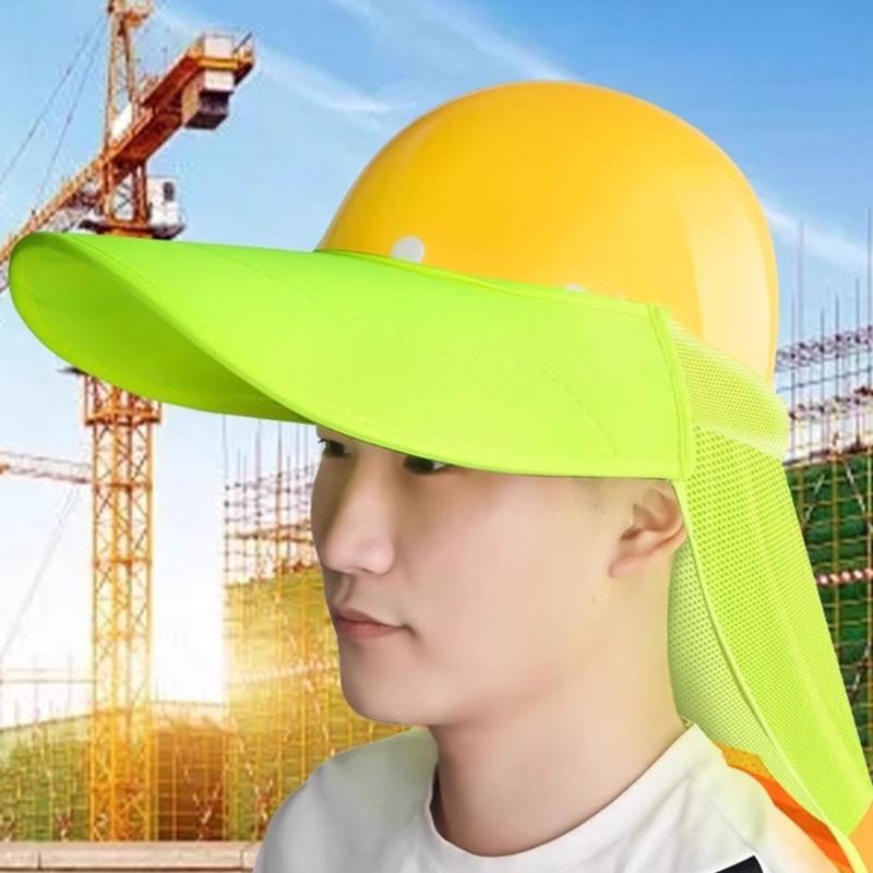 Safety Sun Visors Hat Reflective Sweat Wicking Fabric For Construction Workers