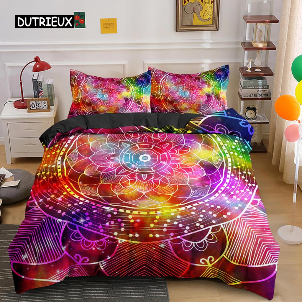 Комплект постельного белья Psychedelic Boho Luxury из 3 предметов с наволочкой King Duvet Cover Queen 2/3 шт. Полиэстеровое одеяло Cover Home Textile